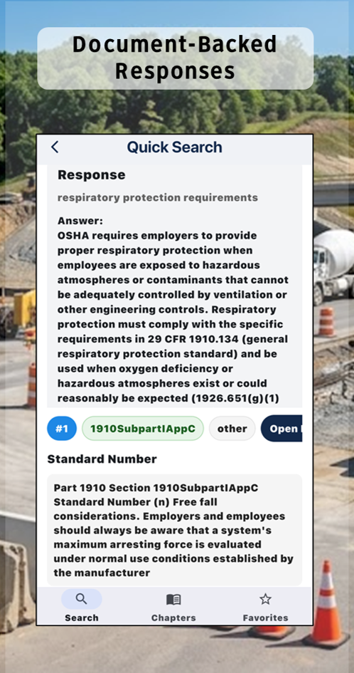 Pocket OSHA App Screenshot 2